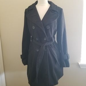Soft black peacoat